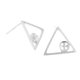 thumbnail image 2 of par de aretes de plata esterlina 925 triángulo oreja pendiente hallazgos base diy, 2 of 3