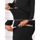 thumbnail image 5 of INSPIRE CHIC Conjunto de Maternidad para Estar en Casa de Manga Larga, Conjunto de Sudadera y Pantalones para Uso Casual Cómodo XL Negro, 5 of 7