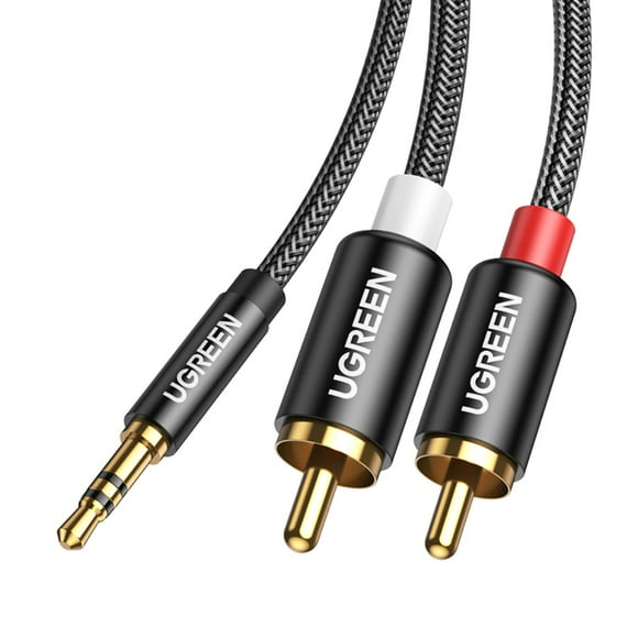 Cable De Audio Jack 3.5mm/2rca M/M 3m Negro Ugreen Av116