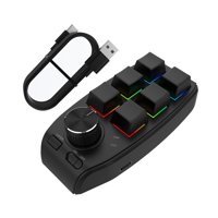 Magideal - Teclado Programable Teclas Reemplazo Ligero Teclado Estándar Rgb Con Cable Usb Teclado Personalizado Mini 6 Teclas Para Programación De Juegos Dibujo , Negro