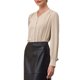 thumbnail image 4 of INSPIRE CHIC Camisa de Trabajo Clásica de Mujer con Botones, Manga Larga, Cuello en V, Top Beige M, 4 of 5