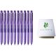 thumbnail image 1 of Bolígrafo de gel uni-ball Signo RT1, 0,28 mm, color violeta, paquete de 10 unidades con notas adhesivas, 1 of 6