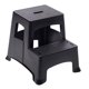 thumbnail image 1 of Taburete Tricam de plástico negro, 2 peldaños, 150 kg de capacidad, 1 of 8