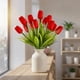 thumbnail image 4 of Ramos De 12 Tulipanes Artificiales Flor Decoración Tulipan rojo Talla Única, 4 of 6