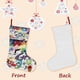 thumbnail image 3 of Alphabet Lore Tema: Calcetines de Navidad, fino lino blanco para colgar en escaleras y chimenea, decoración navideña para el hogar, regalo de Navidad. 54cm × 38cm, 3 of 5