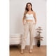 thumbnail image 3 of Pantalón Mujer Semi Pitillo Algodón Tipo Lino Tiro Alto 7004, 3 of 3