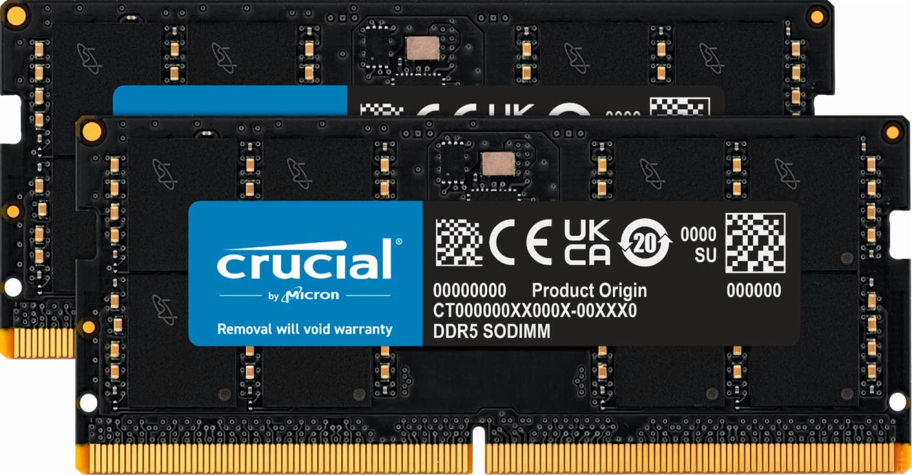 Memoria Ram Crucial 32 Gb (2 X 16 Gb) Ddr5 5600 Mhz Portátil