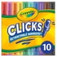 thumbnail image 1 of Juego de rotuladores Crayola Clicks con punta retráctil (10 unidades), lavable, 1 of 7