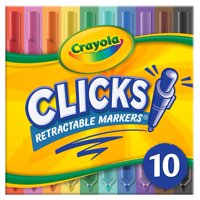 Juego De Rotuladores Crayola Clicks Con Punta Retráctil (10 Unidades), Lavable