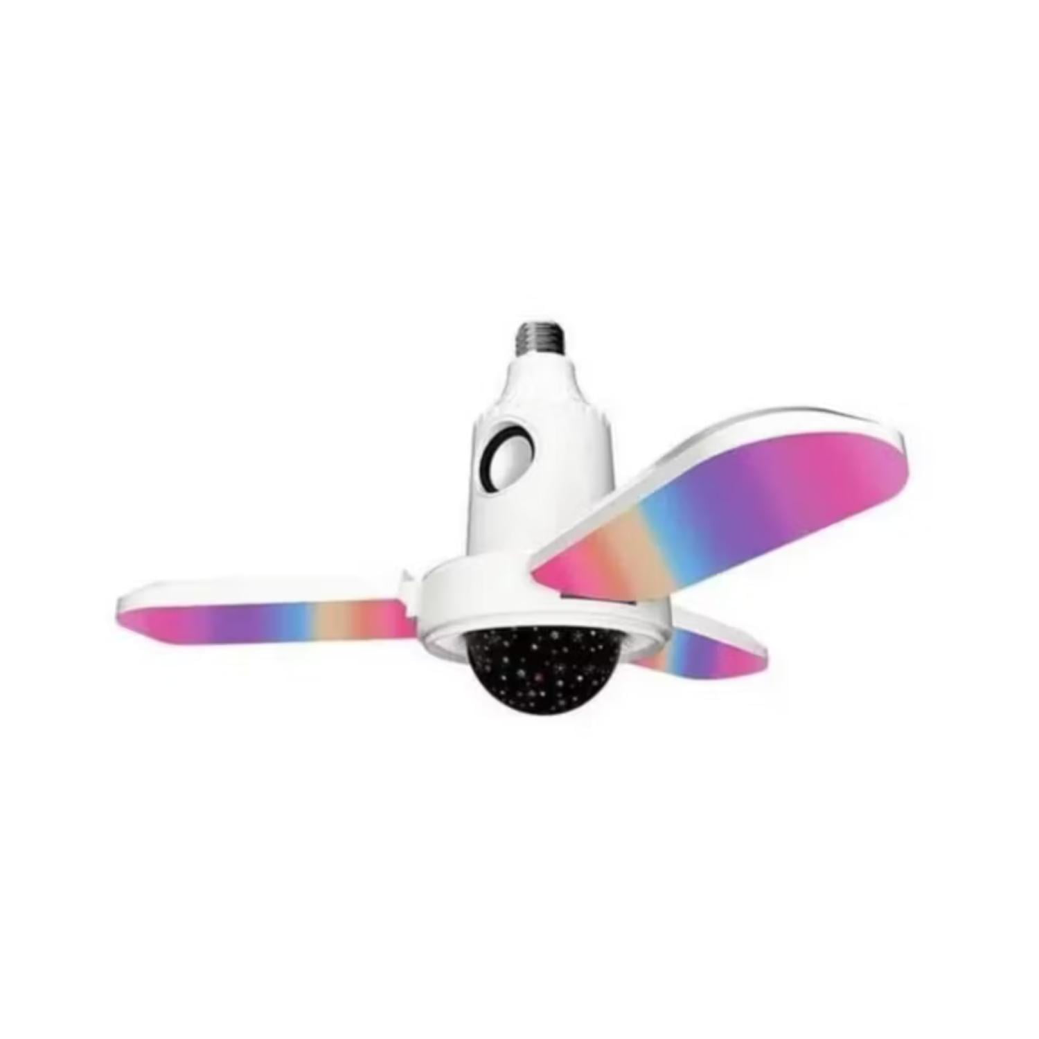 Genérico - Ampolleta Rgb 3 Aspas Parlante Bluetooth Esfera Musical
