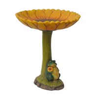 Magideal - Comedero De Resina, Estatuilla De Estatua De Resina, Figura De Jardín, Estación De Alimentación De Cuenco De Baño Para Pájaros De Jardín Para Balcón, Rana 165X165X20Cm