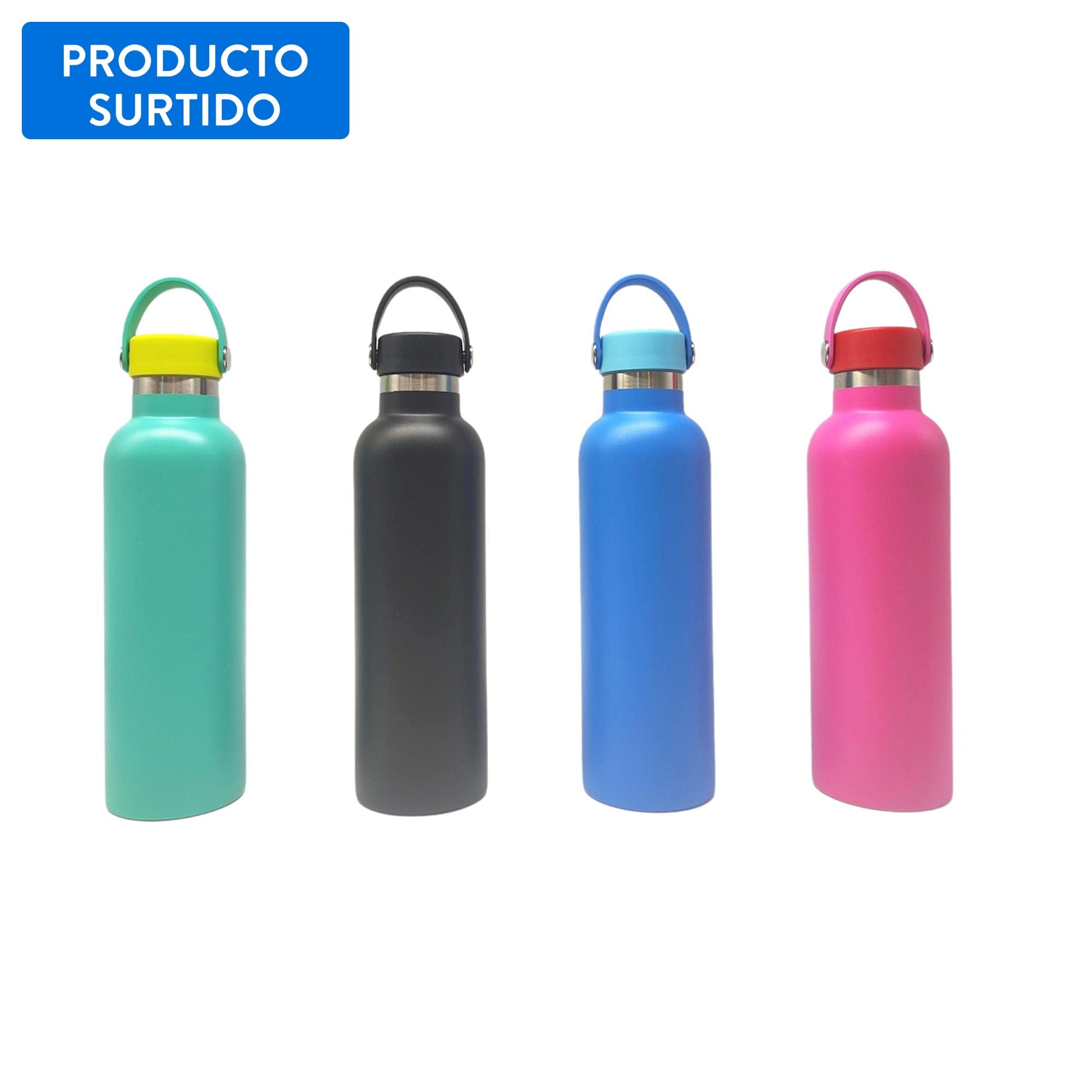 Mainstays - Botella Acero Inoxidable 700ml, Color Surtido 1 Un