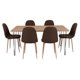 thumbnail image 1 of Comedor  6 Sillas Sin Brazo Miel - Café Oscuro, 1 of 8