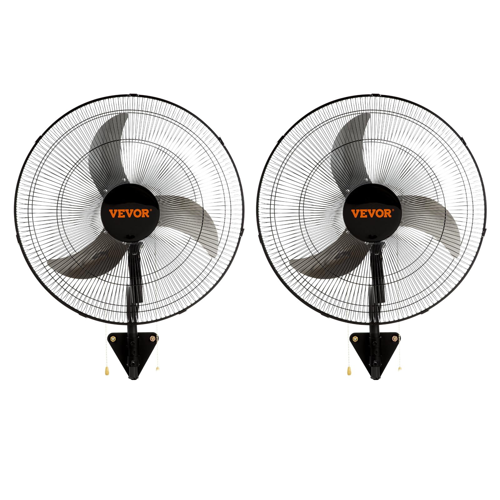 Ventilador De Pared Vevor 20" Paquete De 2 Oscilante Con 3 Velocidades