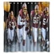 thumbnail image 1 of Cortina de ducha de los Washington Redskins, juego de cortina de baño con ganchos, tamaño 66 x 72 pulgadas, 1 of 3