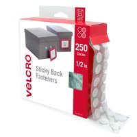 Velcro Brand - Puntos Adhesivos Marca Velcro, 250 Unidades, Círculos Blancos De 1,3 Cm