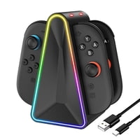 Cargador Dock 4-En-1 Aaronmei Para Controles Nintendo Switch 2 Negro