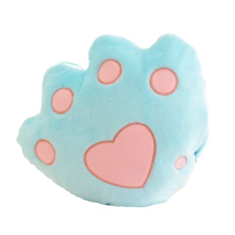 Lelumania - Cojín Luminoso Celeste De Felpa Con Forma De Huella