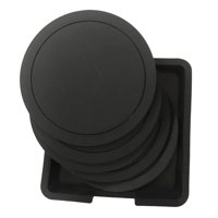 Magideal - 7X Juego De Posavasos De Mesa, Posavasos Para Beber En La Encimera, Posavasos Para Tazas De Café, Manteles Individuales Para Tazas, Para El Hogar, , Negro