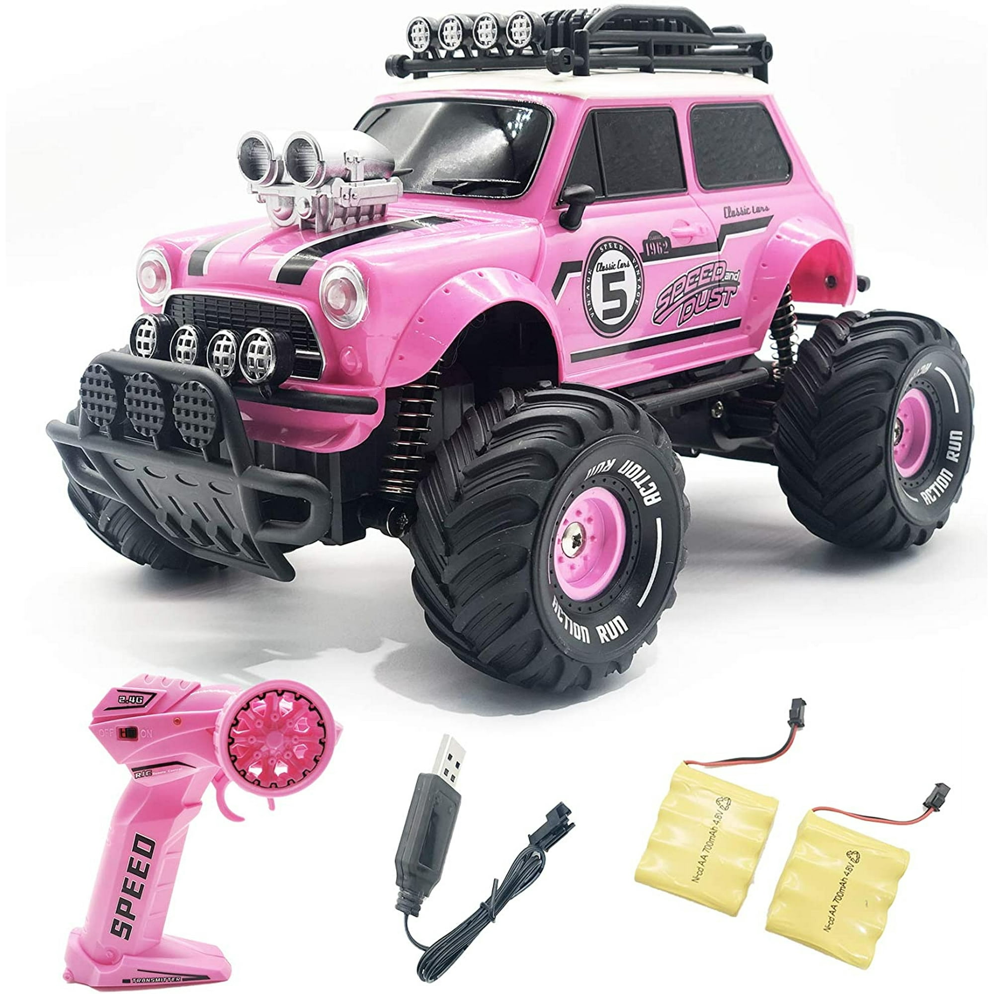 Coche De Control Remoto 10leccion Rosa 2.4ghz