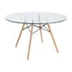 thumbnail image 2 of Comedor Mesa Eames Redonda De Vidrio 100cm Y 4 Sillas Tulip Blancas, 2 of 4