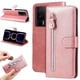thumbnail image 2 of Funda con Cremallera para Xiaomi Poco F5 Pro, Carcasa Cartera de Cuero PU con Soporte y Tarjetero, 2 of 6