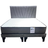 Cama 2 Plazas Europea Dreambed Modelo Lineal Negro