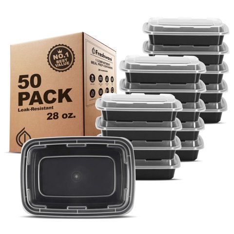 Recipientes De Almacenamiento De Alimentos Freshware Meal Prep, 1 Compartimento
