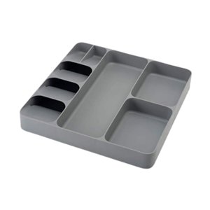 Bothyi - Organizador De Cubiertos, Caja De Almacenamiento Para Cajón De Cocina Doméstica, Accesorios De Gadgets, Gris