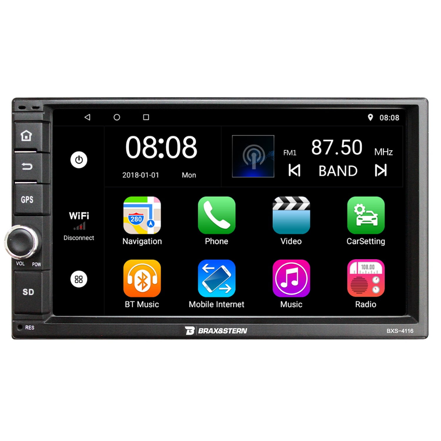 Brax&stern - Radio Auto 2 Din Android Touch Hd De 7'' Bxs-4116