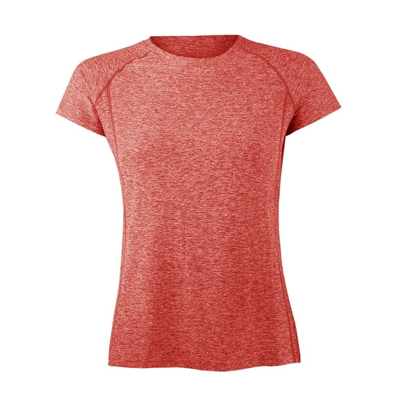 Polera Dry Fit Manga Corta Deportiva Jaspeada Mujer