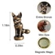 thumbnail image 2 of Tope decorativo para bisagra de puerta WLHYHH, gato, bronce, imán, set de 5, 2 of 7