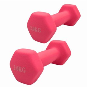 Linea Sport - Par De Mancuernas Hexagonal De Neopreno 2Kg C/U (Total 4Kg)