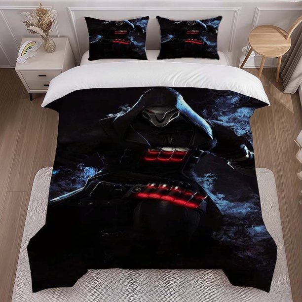 Death Light Beige Themed Bedding Three-Piece Set Duvet Cover and Pillowcase Set