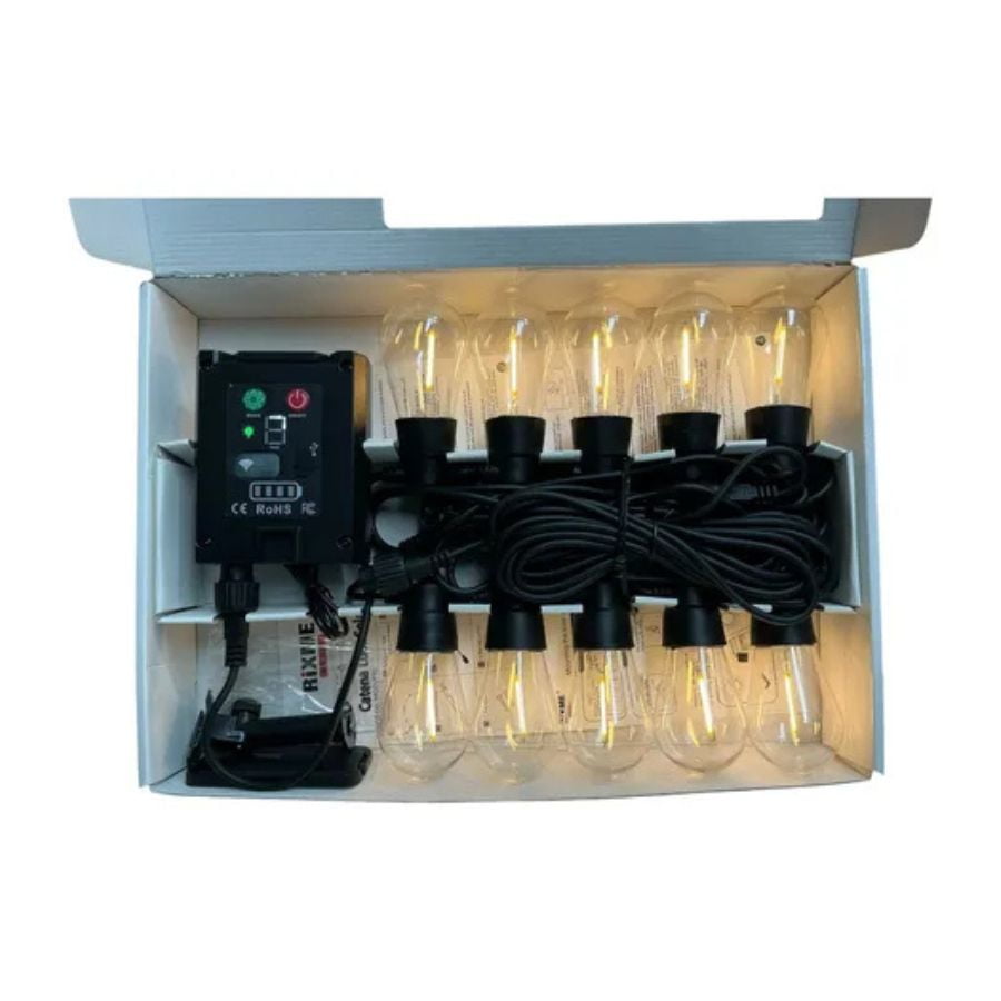 Aventura Store - Guirnalda De Luces Led Para Exteriores Con Panel Solar