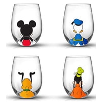 Juego De Copas De Vino Joyjolt Disney Mickey Mouse Squad Set De 4 Copas Sin Tallo De 15 Oz