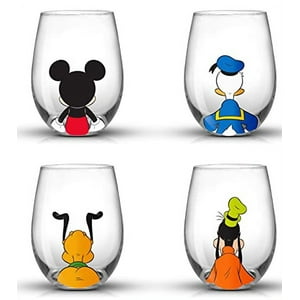 Juego De Copas De Vino Joyjolt Disney Mickey Mouse Squad Set De 4 Copas Sin Tallo De 15 Oz