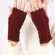 thumbnail image 4 of Guantes sin dedos de punto con cable elástico y acanalado para mujer, 4 of 5