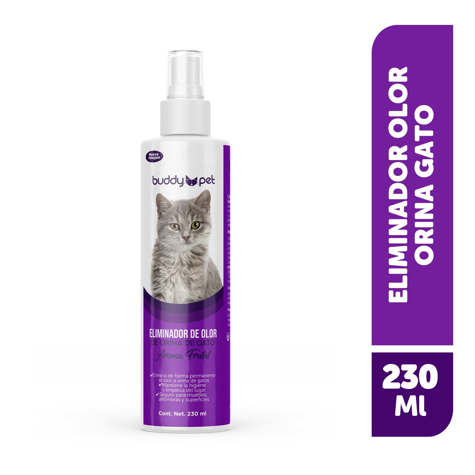 Eliminador De Olores Orina De Gato 230 ml Buddy Pet