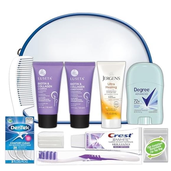 Neceser de viaje Convenience Kits Luseta de 10 piezas TSA