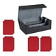 thumbnail image 2 of Caja De Baraja De Cartas Coleccionables, Juguete De Tarjeta De Recolección Fuerte, Estuche Para Tarjetas Deportivas De Cuero PU, Negro, Gris Con Rojo, 2 of 5