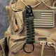 thumbnail image 4 of Llavero con cordón de paracord tejido, herramientas de supervivencia, mosquetón Picapiedra (verde militar), 4 of 5