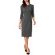 thumbnail image 2 of INSPIRE CHIC Vestido de pata de gallo para mujer, atuendo de maestra para el regreso a clases, vestido elegante ajustado en la cintura con mangas 3/4, M Gris oscuro, 2 of 6