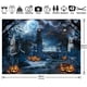 thumbnail image 2 of 1pc Spooky Halloween Graveyard Backdrop - 7x5ft Polyester Photography Backdrop with Pumpkin Lanterns and Moon - Perfect for Kids Parties and Birthdays, 2 of 4