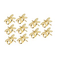 Magideal - 10 Piezas Anillos De Servilleta De Liberación De Libélulas Hebillas De Servilleta De Servilleta Adornantes Adornos Decorativos Para Cumpleaños Día De Oro