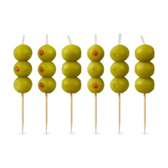 Vela Fred & Friends Forma de Aceituna, juego de 6, 5 cm