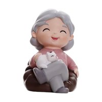 Magideal - Estatua De Abuela Y , Figura De Pareja De Ancianos, Decoración Para Tarta, Muñeca, Modelo De Abuelos, Adorno De Resina, Artesanía, Escultura Art , Abuela