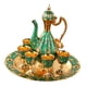 thumbnail image 4 of Juego De Cafetera Turca, Juego De Tetera Para Comedor, Mesa De Gabinete, áurea Y Verde, 4 of 5