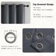 thumbnail image 3 of Simplebrand Grommet Blackout Curtains for Bedroom 63 Inch Length, 3 of 3