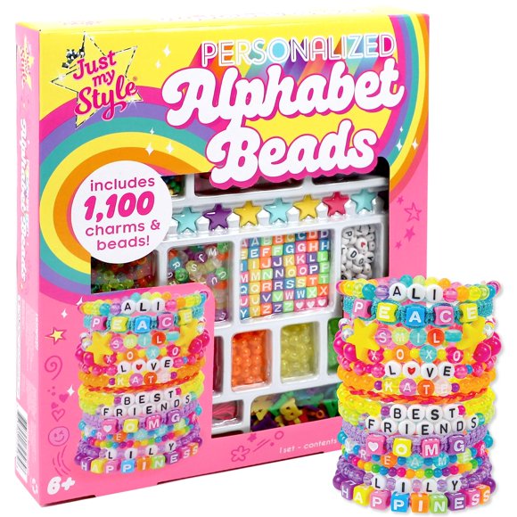 Kit de abalorios Just My Style ABC Beads con más de 1000 abalorios y abalorios
